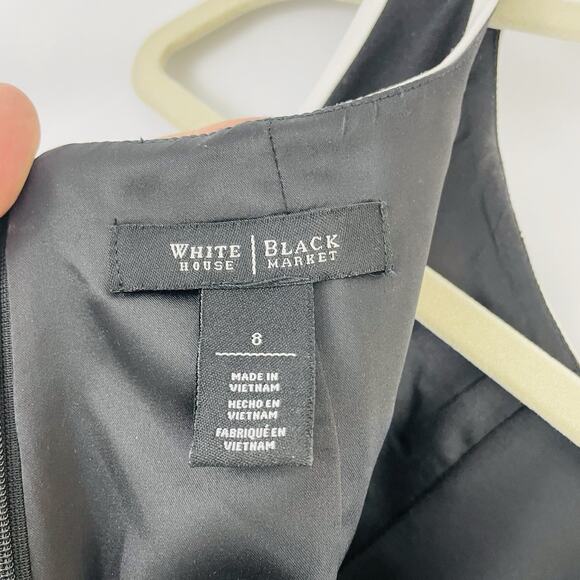 White House Black Market Sz 8 Piped Sheath Dress & Blazer Set Career Business - Picture 11 of 14